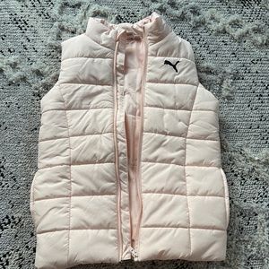 Pink Puma puffy vest
